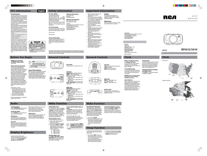 RCA RP5412 User manual