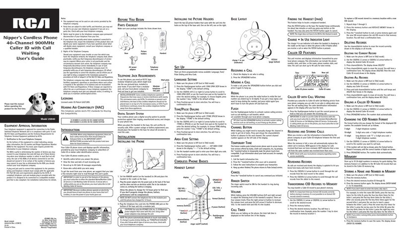 RCA Nipper 00004194 User manual