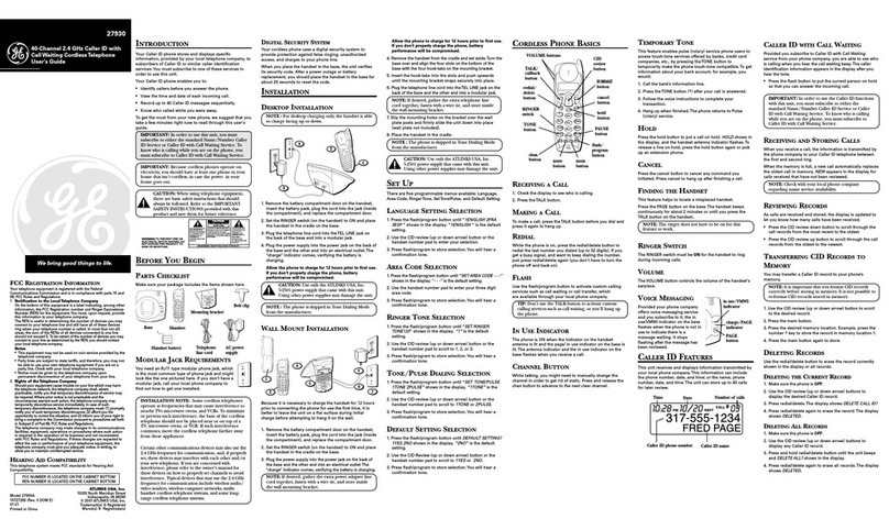 GE 27930 User manual