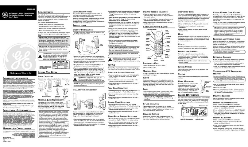 GE 27930/31A user guide
