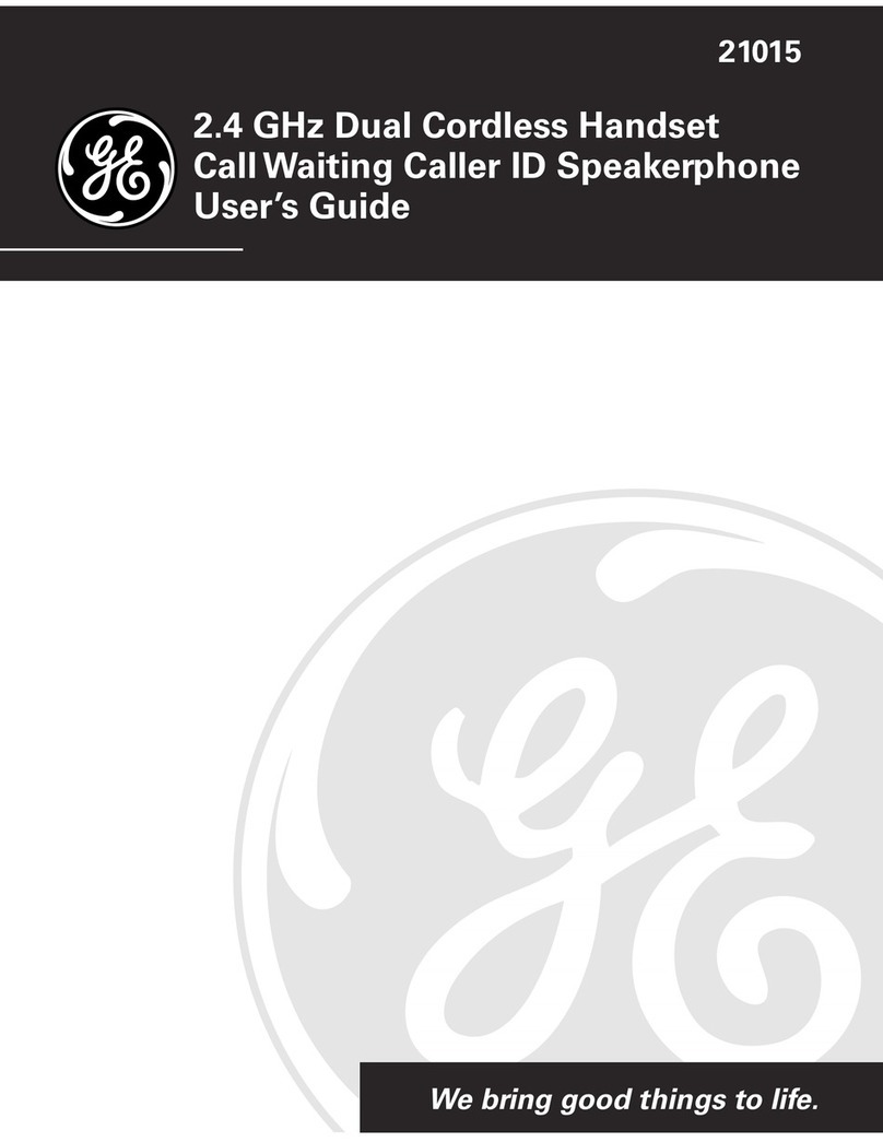 GE 21015 User manual