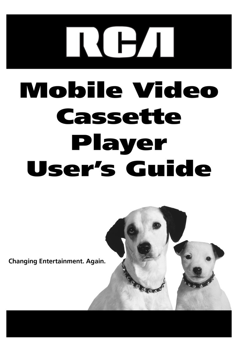 RCA Mobile Video Cassette Player User manual