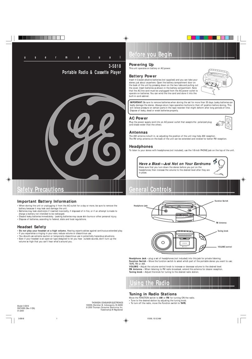 GE 3-5818 User manual