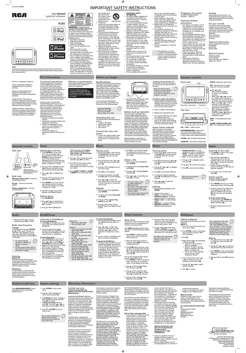 RCA RC85I user manual