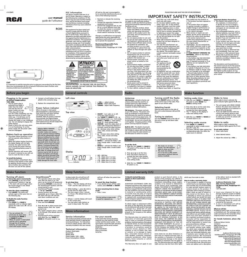 RCA RC05 user manual
