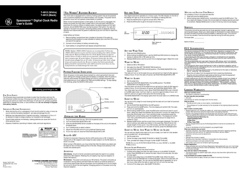 GE Spacesaver 7-4812 User manual