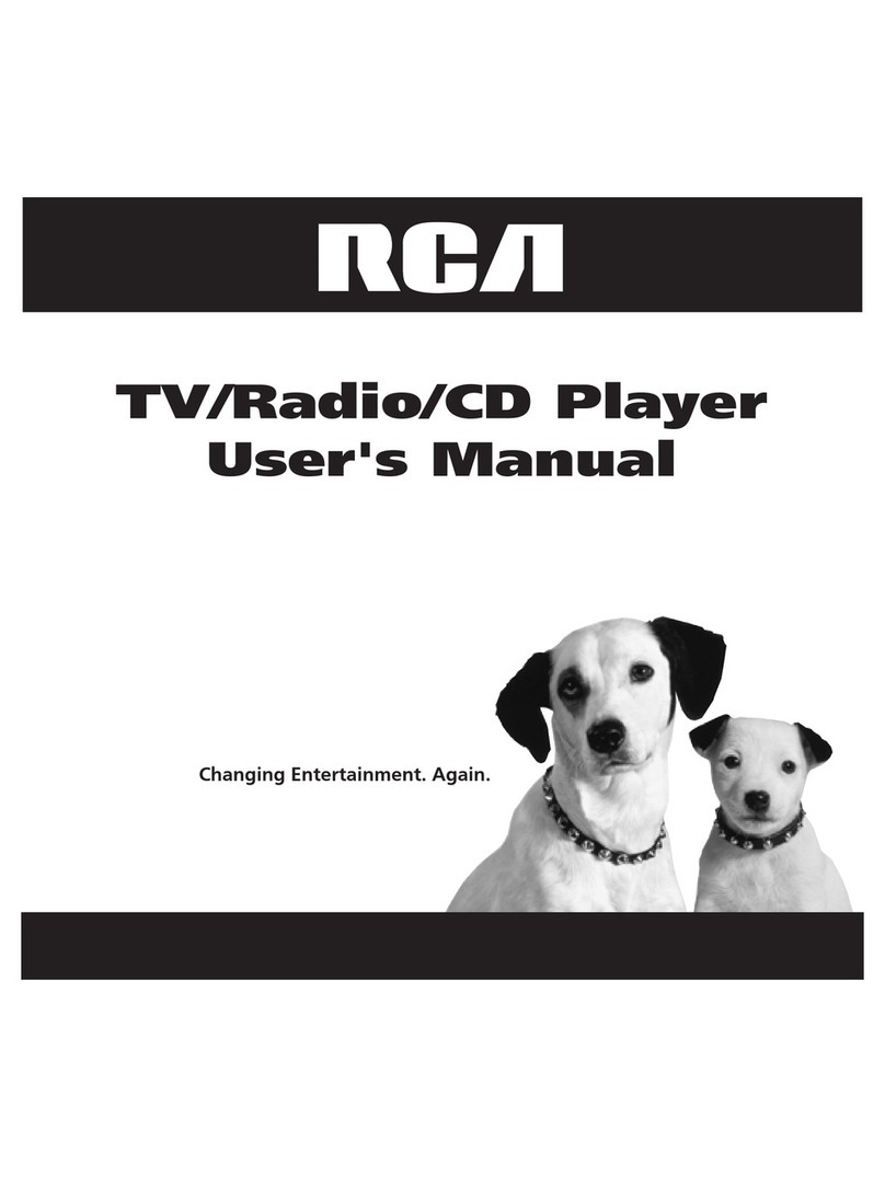 RCA TV/Radio/CD Player User manual RCA TV/Radio/CD Player User manual