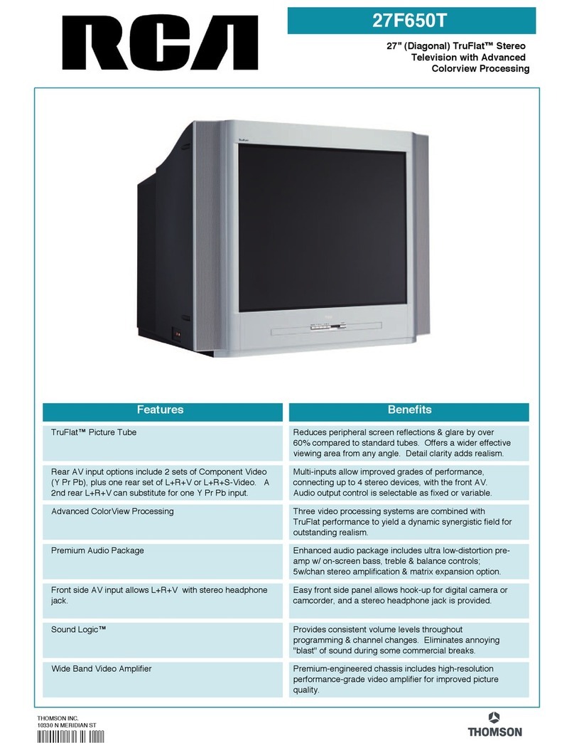 RCA 27F650T - 27" TruFlat TV User manual