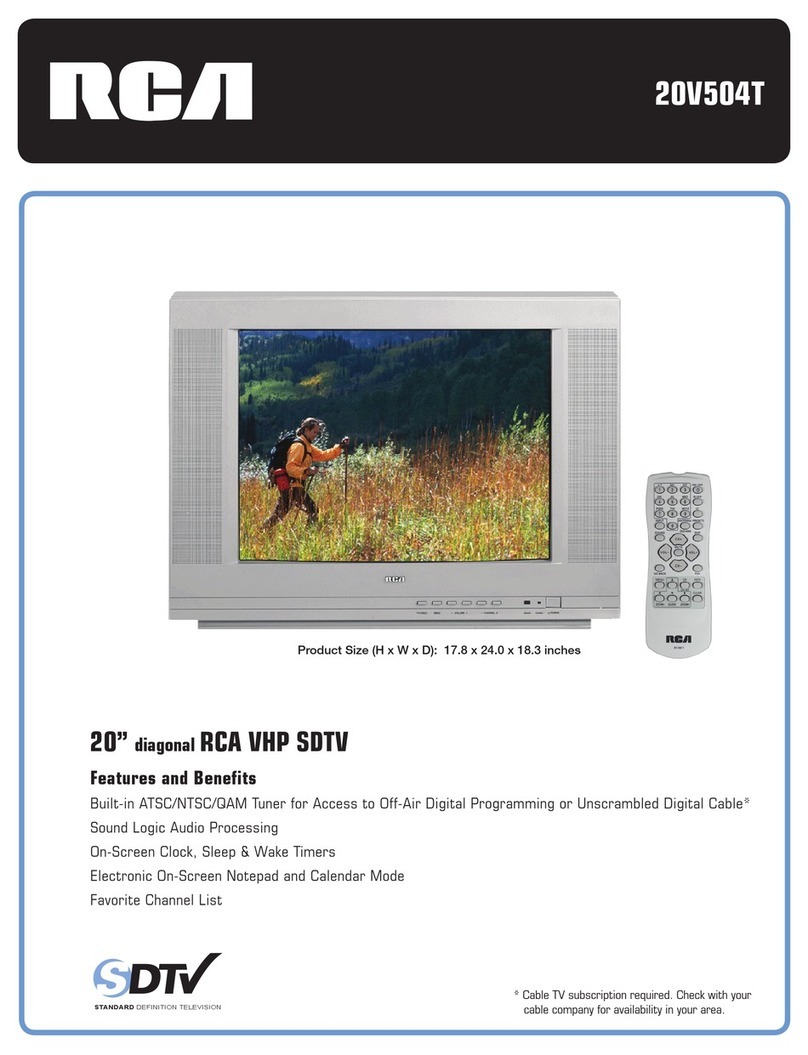 RCA 20v504t - 20" CRT TV User manual