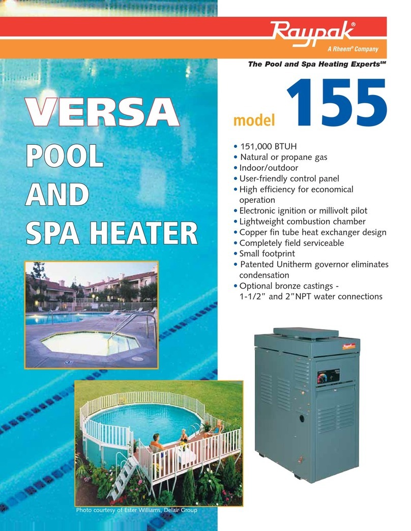 Raypak Versa 155 User manual Raypak Versa 155 User manual