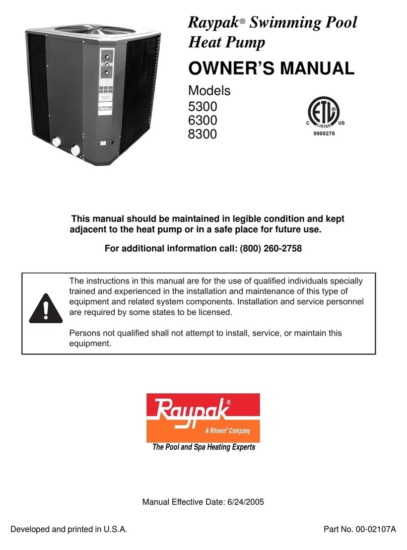 Raypak 5300 User manual