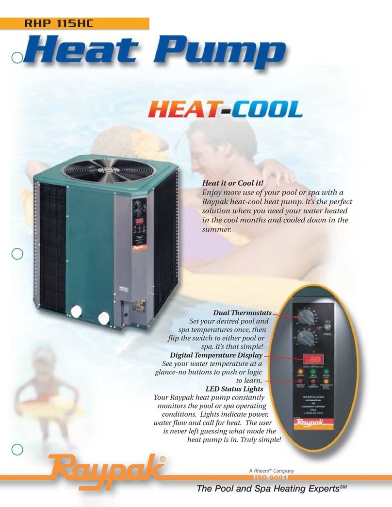 Raypak HEAT-COOL RHP 115HC Brochure & specs