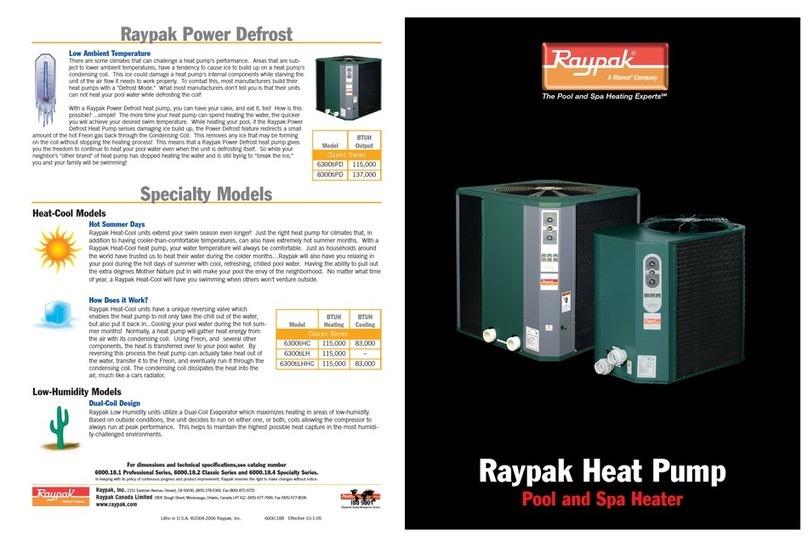 Raypak 6300tiPD User manual