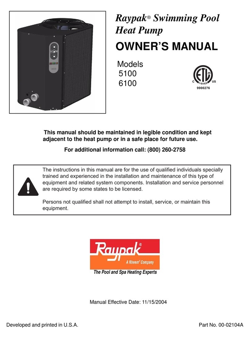 Raypak 5100 owner's manual