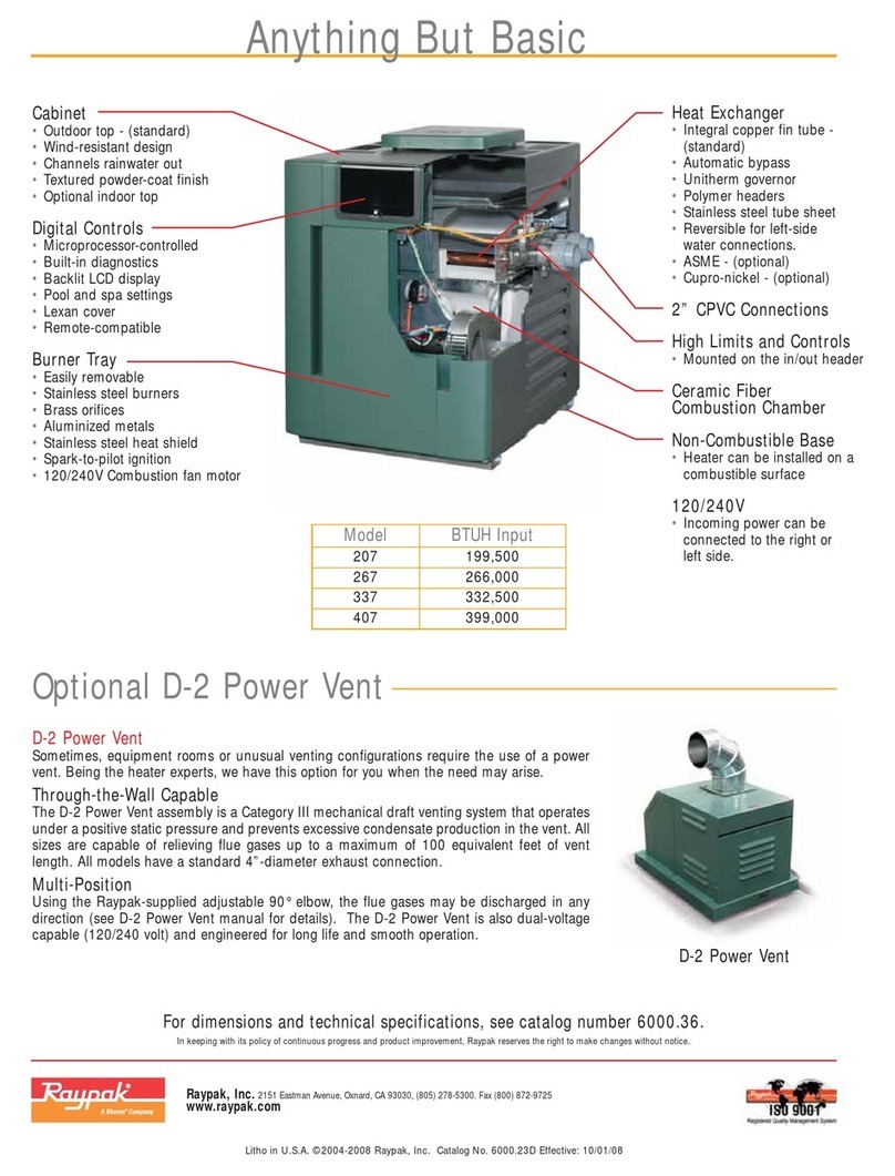 Raypak 207 Brochure & specs