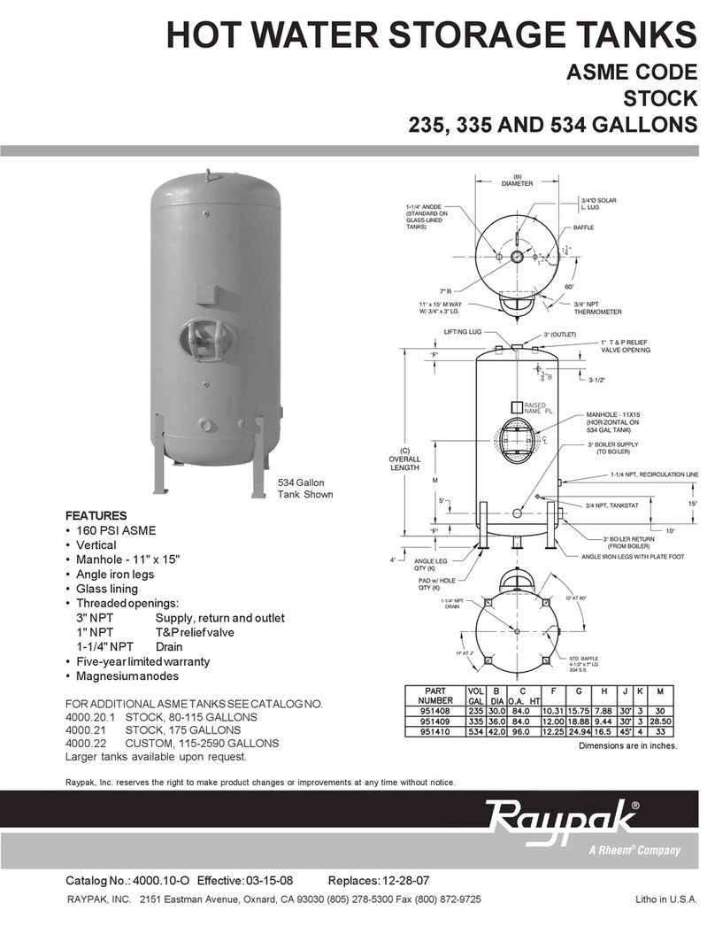 Raypak Asme Code 235 User manual