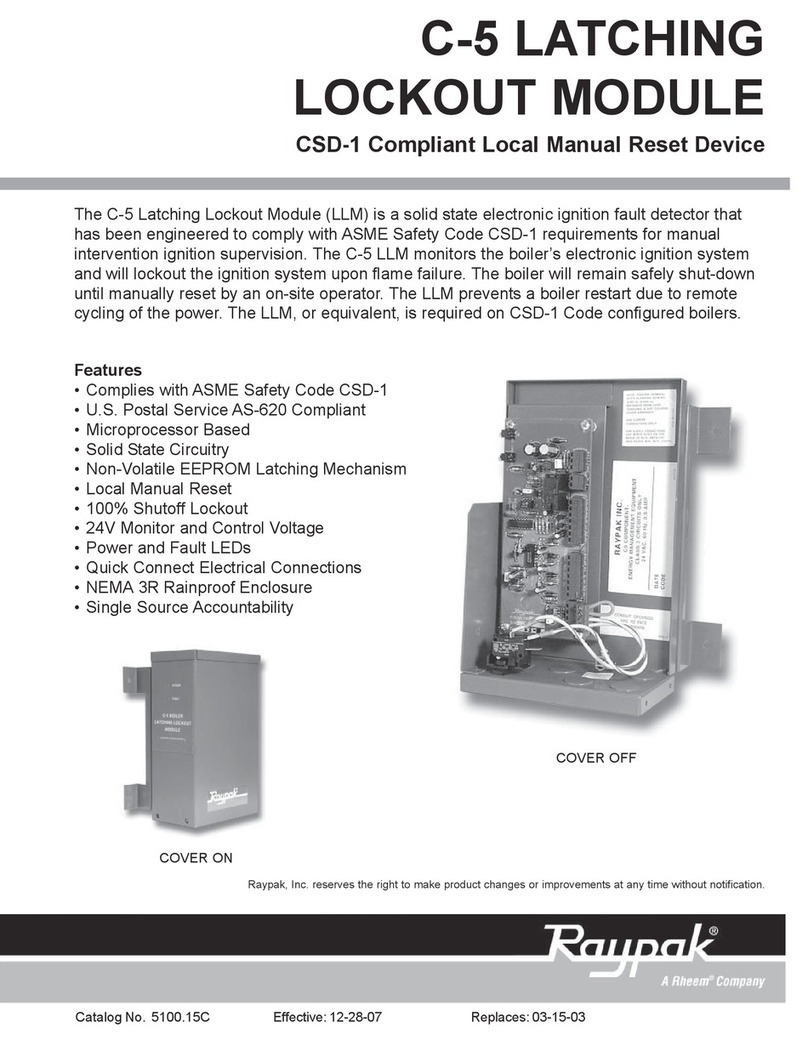 Raypak Latching Lockout Module C-5 User manual