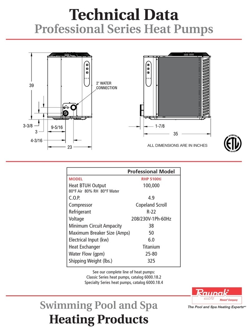 Raypak RHP 5100ti Instruction manual