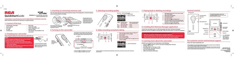RCA EZ409HD - Small Wonder Camcorder User manual
