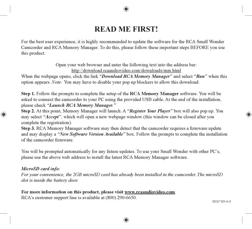 RCA Small Wonder EZ217 User manual