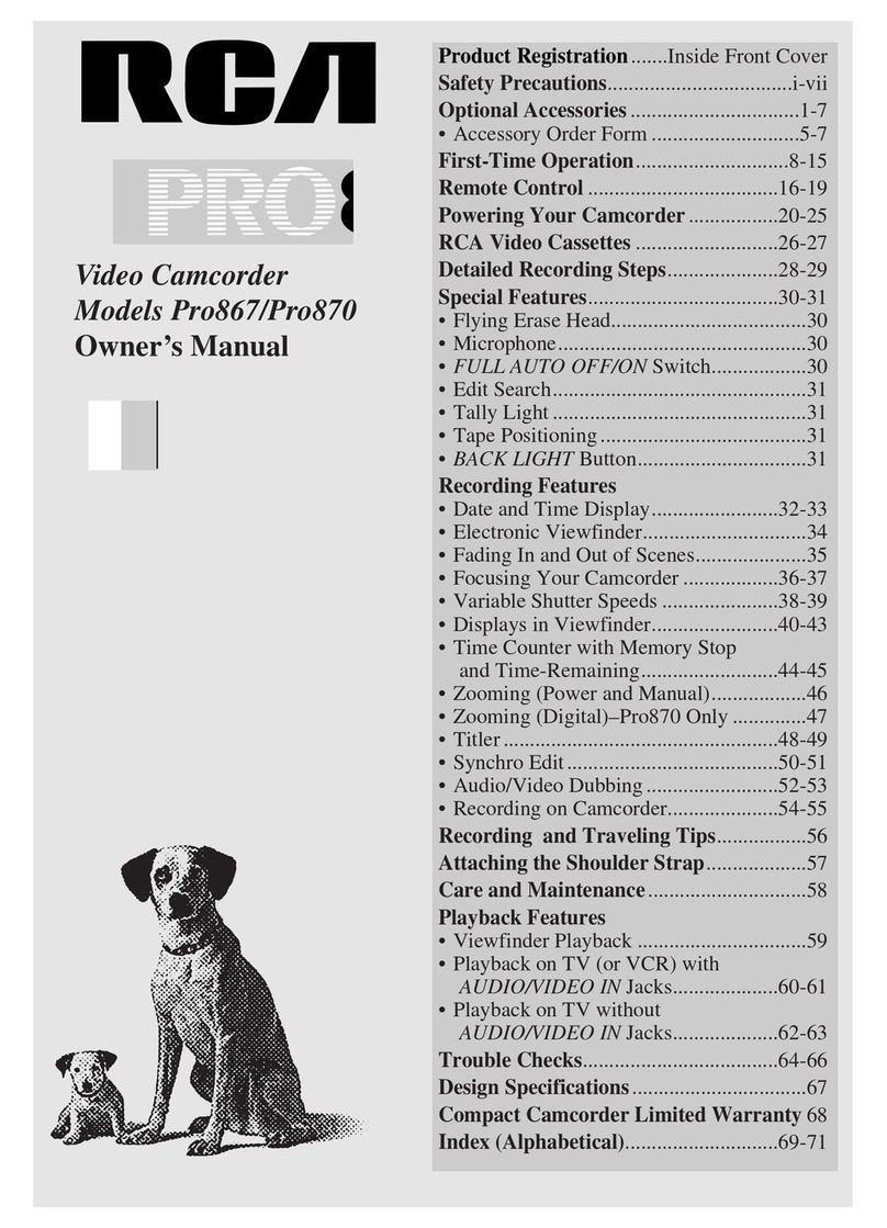 RCA Pro867 User manual