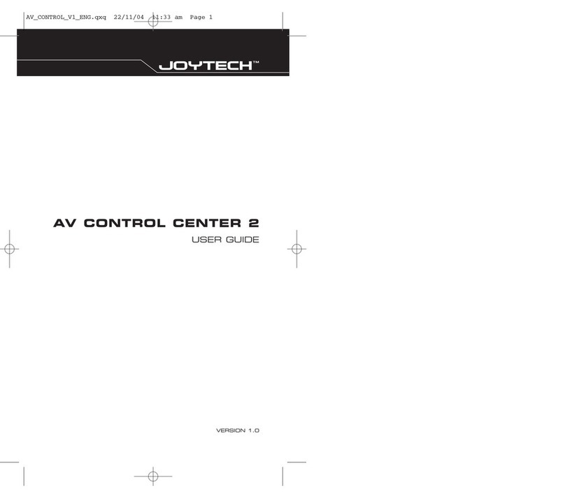 JOYTECH JOYTECH JOYTECHTM AV CONTROL CENTER 2 User manual