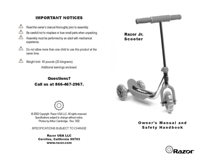 Razor Jr Owner's and safety manual