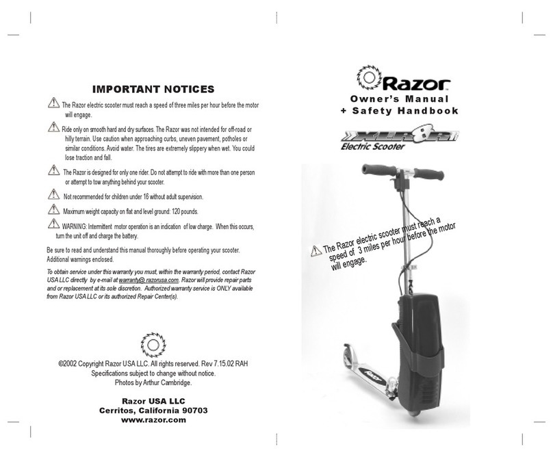 Razor XLR8R User manual