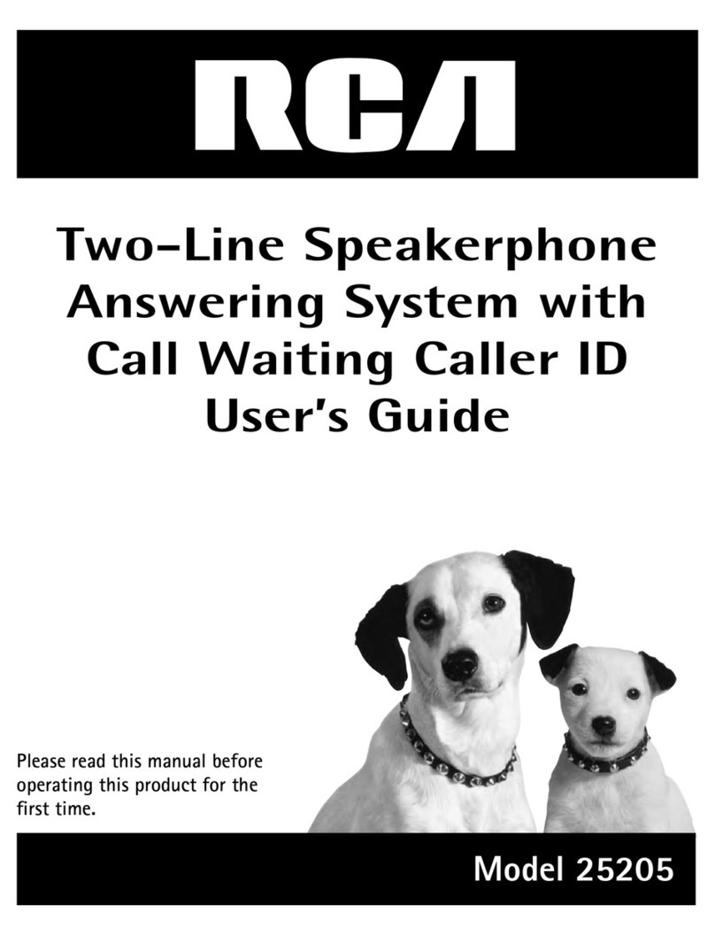 RCA 25205 User manual
