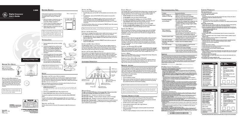 GE 2-9866 User manual