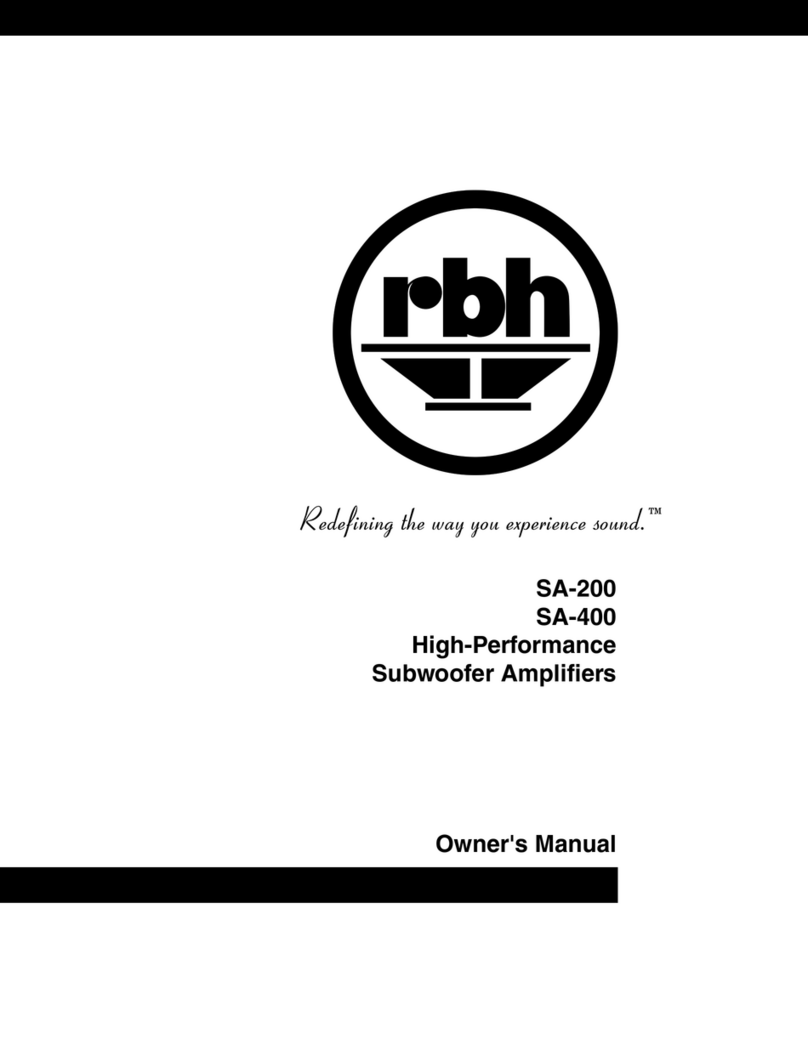 RBH Sound SA-200 owner's manual