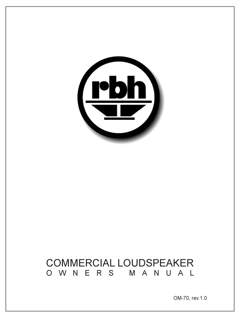 RBH Sound A-615-70 User manual