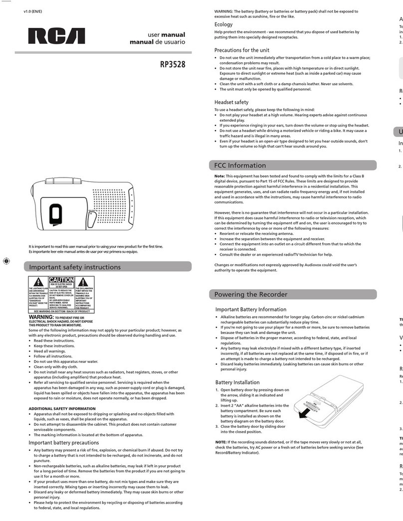 RCA RP3528 user manual