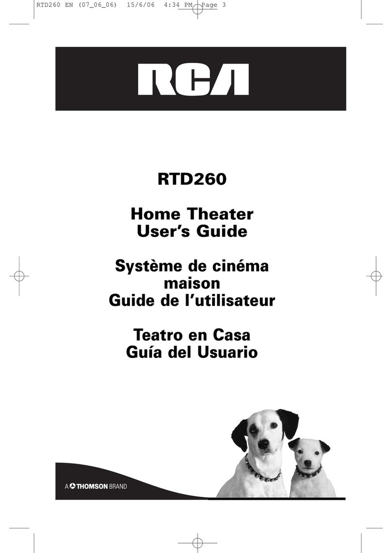 RCA RTD260 User manual
