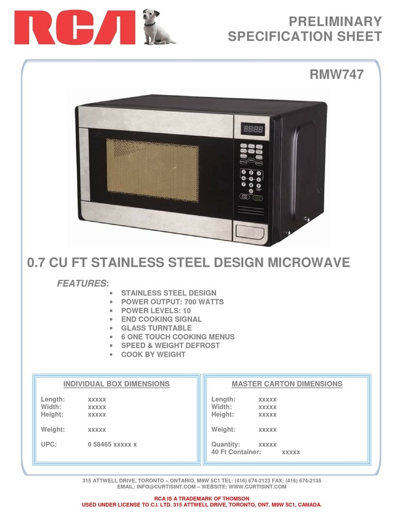 RCA RMW747 User manual