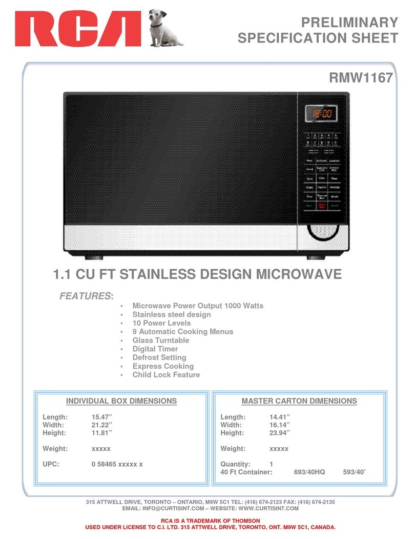 RCA RMW1167 User manual