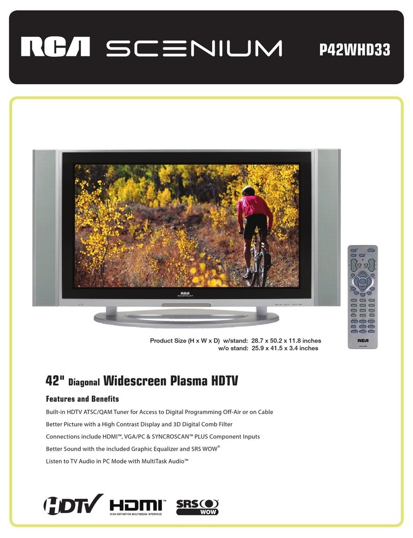 RCA Scenium P42WHD33 User manual