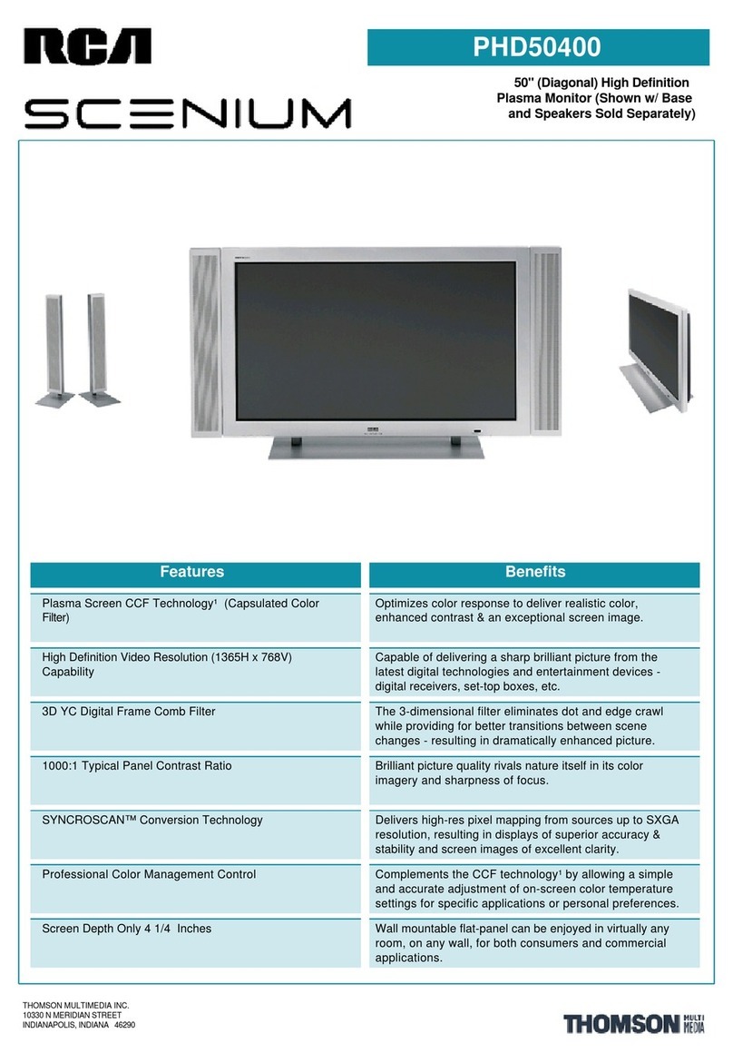 RCA Scenium PHD50400 User manual