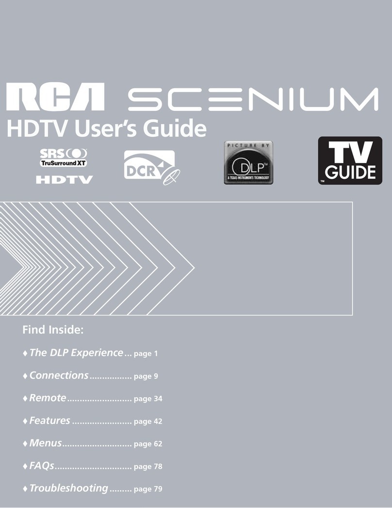 RCA SCENIUM HD50LPW166PK User manual