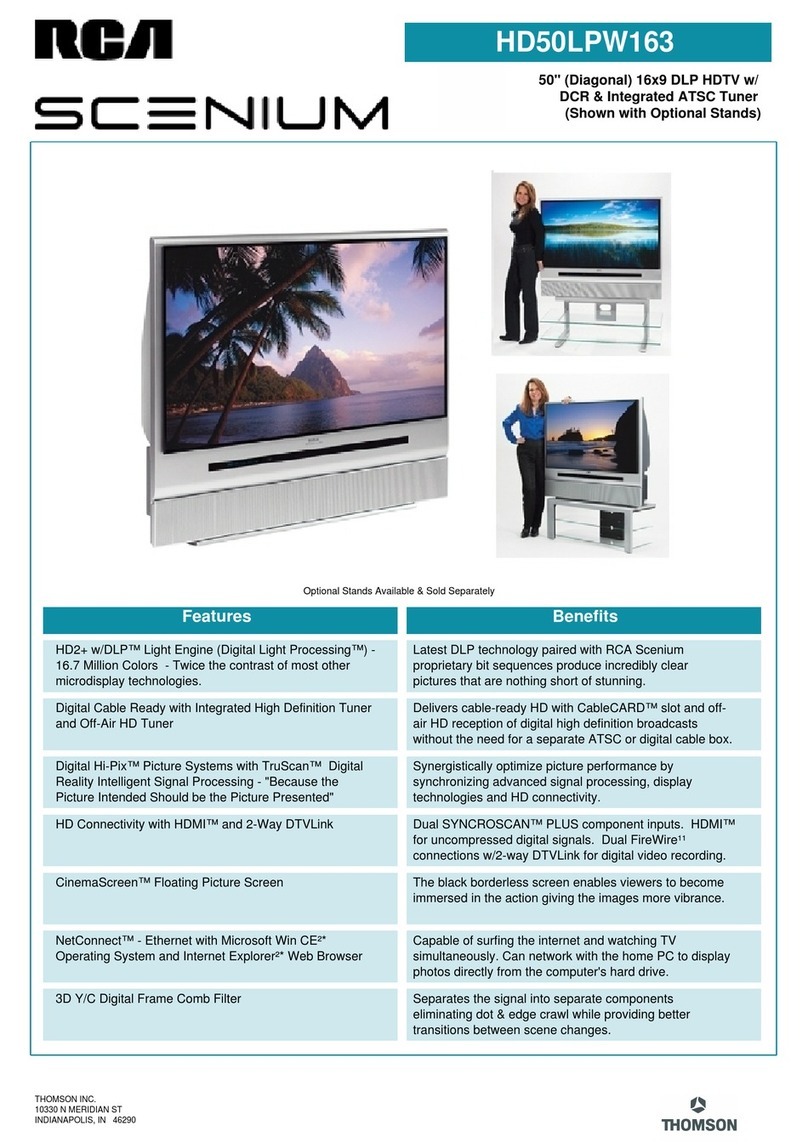 RCA SCENIUM HD50LPW163 User manual