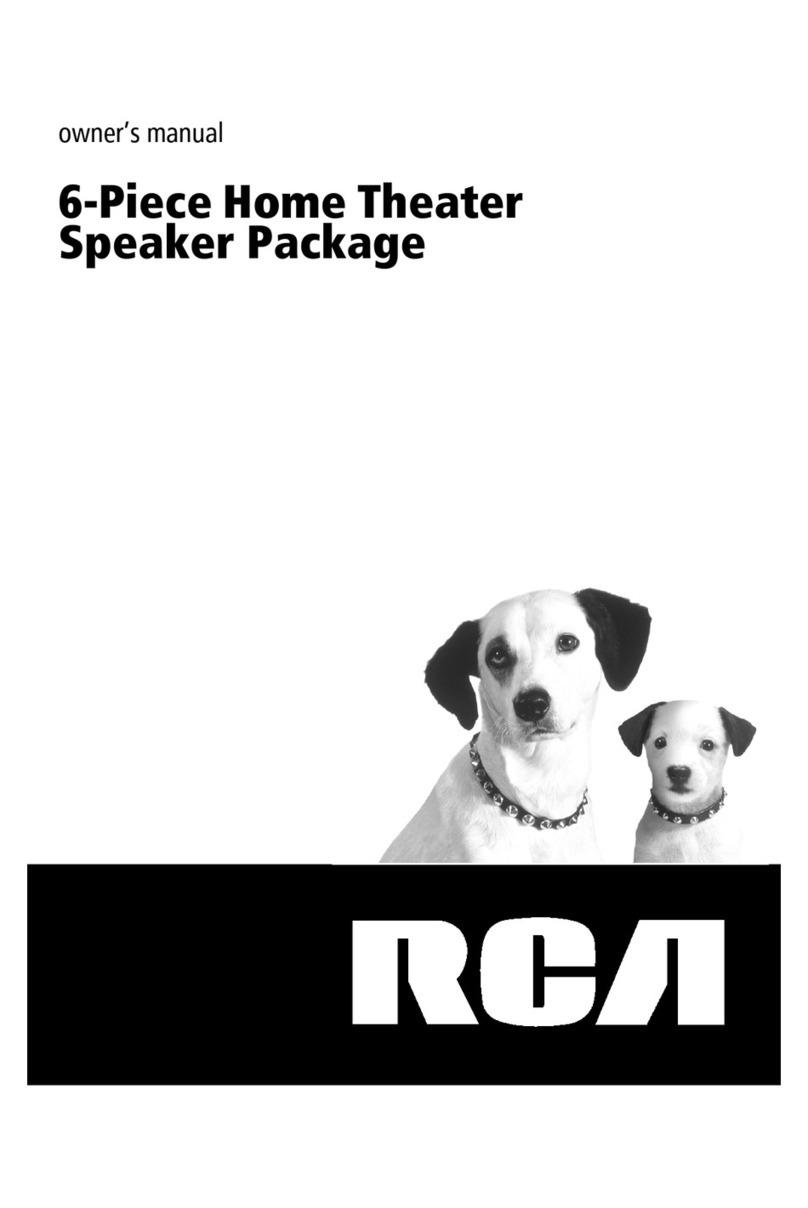 RCA 6-Piece Home Theater Speaker Package User manual