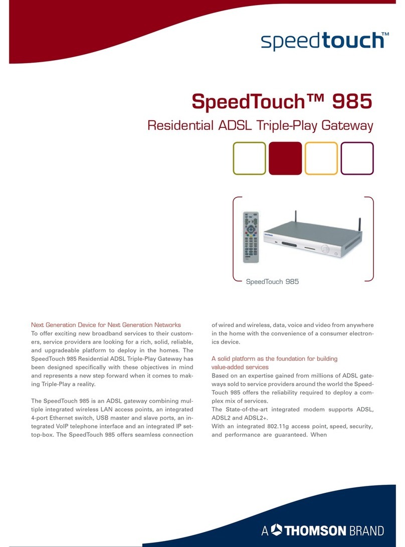 RCA SpeedTouch 985 Specification sheet