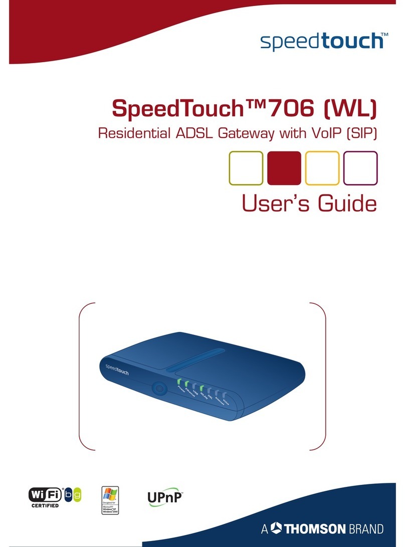 THOMSON SpeedTouchTM706 user guide