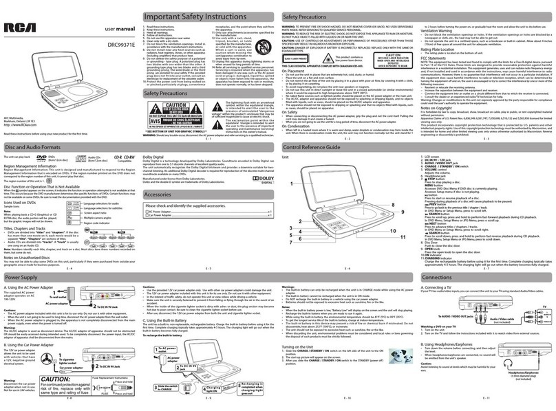 RCA DRC99371E User manual
