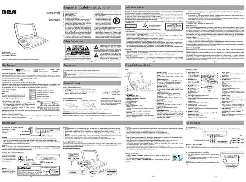 RCA DRC99380 user manual