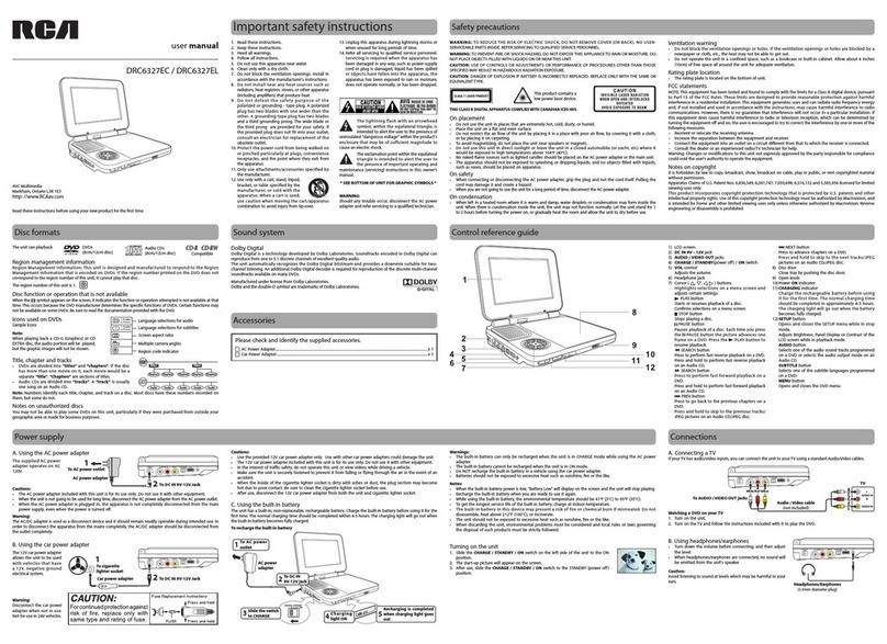 RCA DRC6327EC User manual