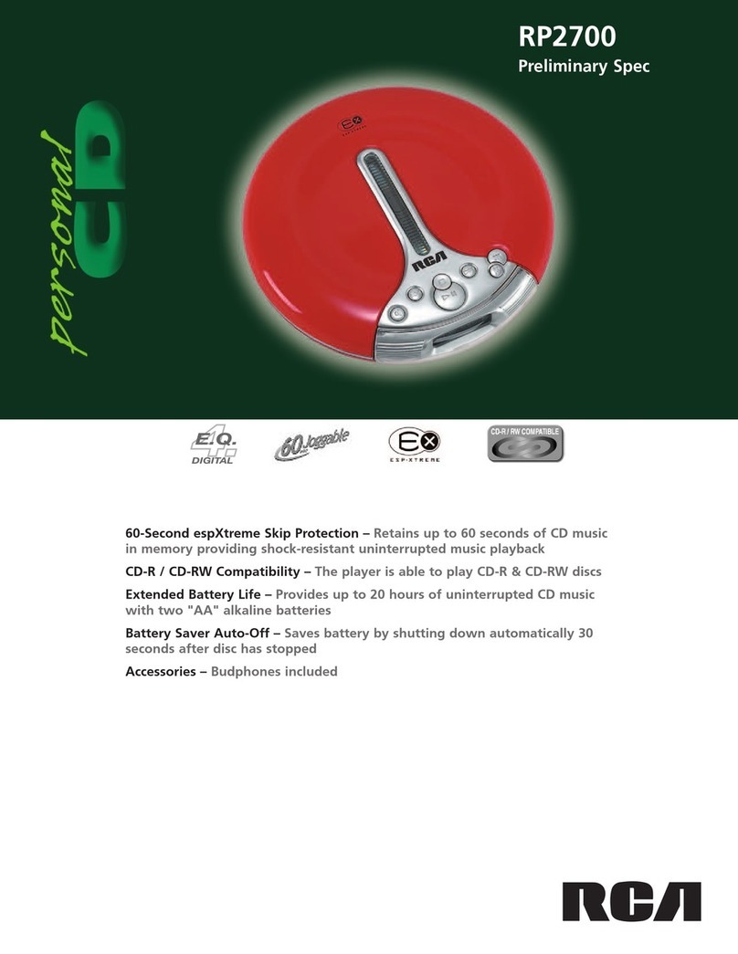 RCA RP2700 User manual RCA RP2700 User manual