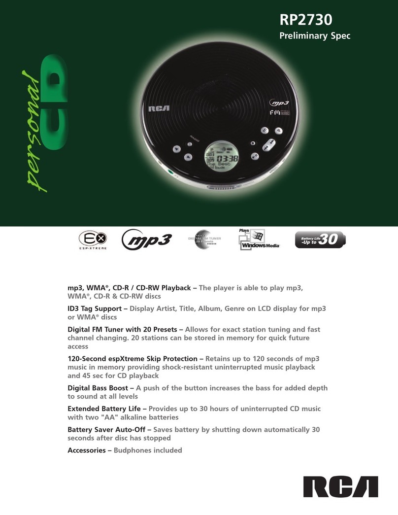 RCA RP2730 User manual