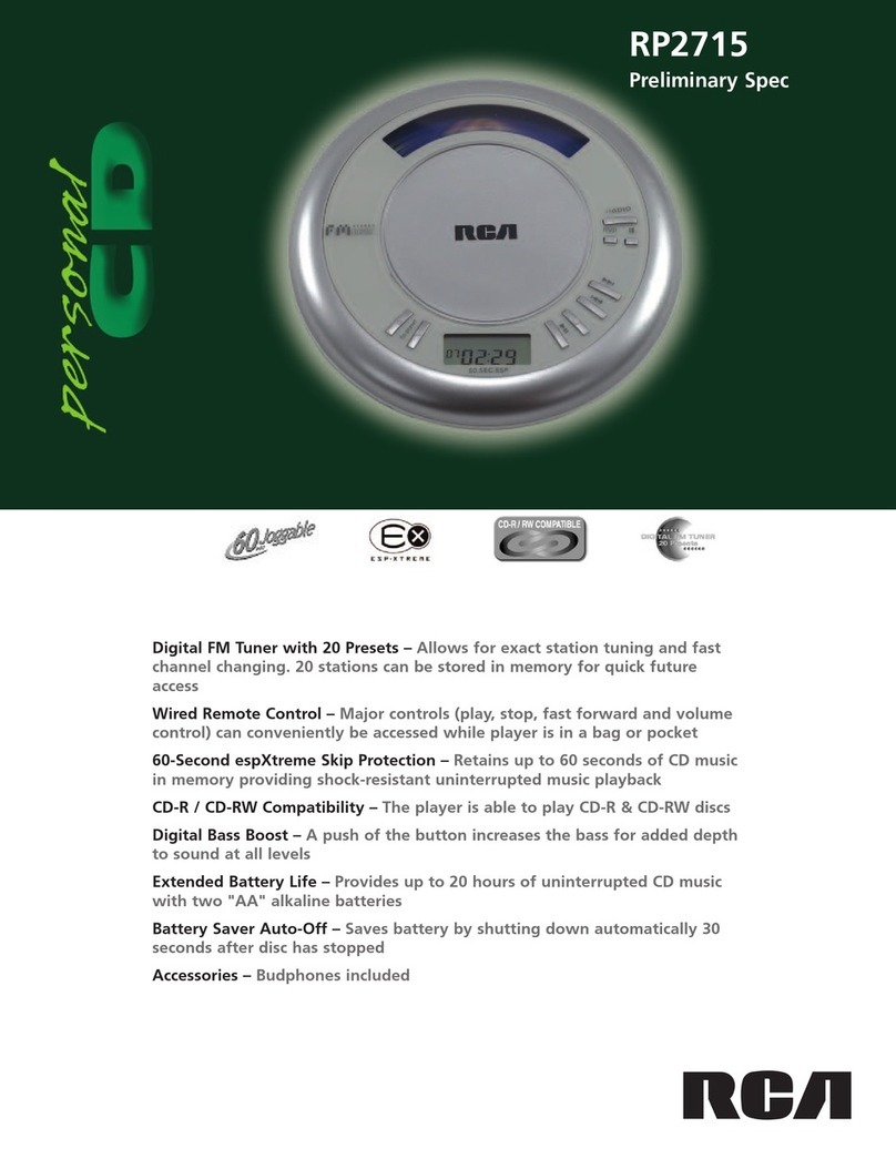 RCA RP2715 User manual