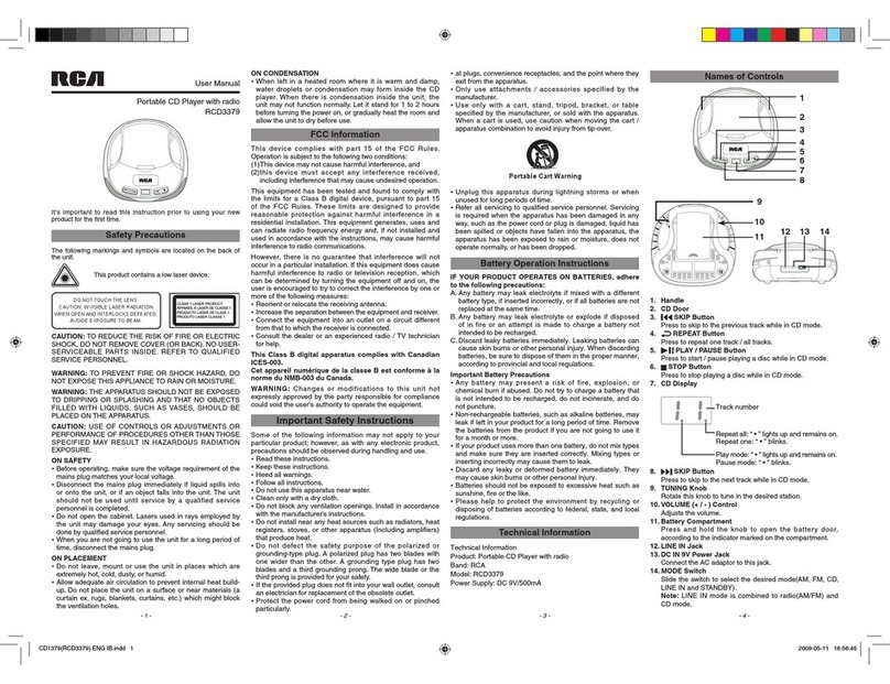 RCA RCD3379 User manual RCA RCD3379 User manual